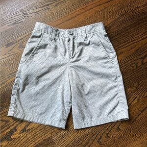 Under Armour Boys Light Gray Geometric  Golf Shorts